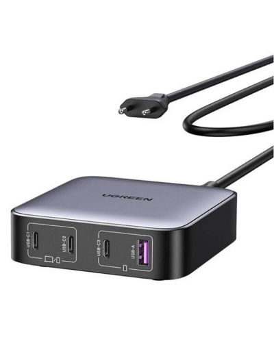Зарядно устройство Ugreen - GaN Nexode CD328, USB-A/C, 100W, сиво - 1