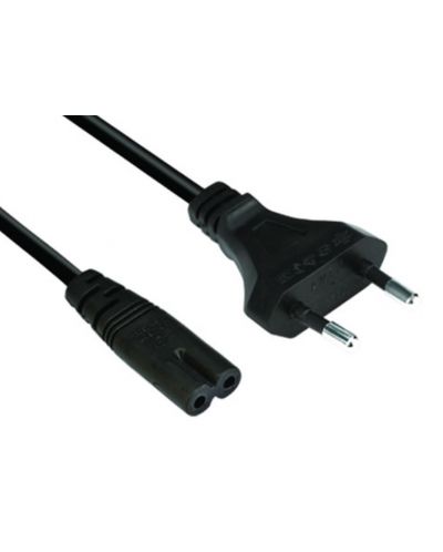 Захранващ кабел VCom - CE023, Power Cord for Notebook 2C, 1.8m, черен - 1
