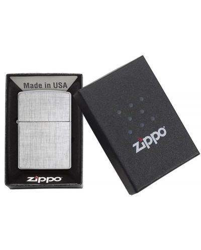 Запалка Zippo - Brushed Chrome, ленено платно - 5
