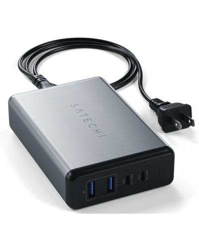 Зарядно устройство Satechi - MultiPort, USB-A/C, 108W, сиво - 3