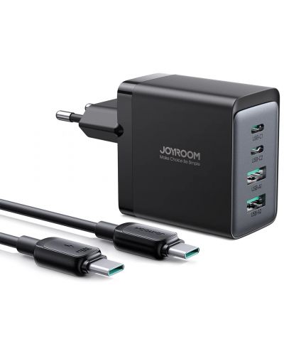 Зарядно устройство JoyRoom - TCG02, USB-A/C, 67W, черно - 1