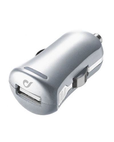 Зарядно за кола Cellularline - Unique Design, USB-A, сиво - 1