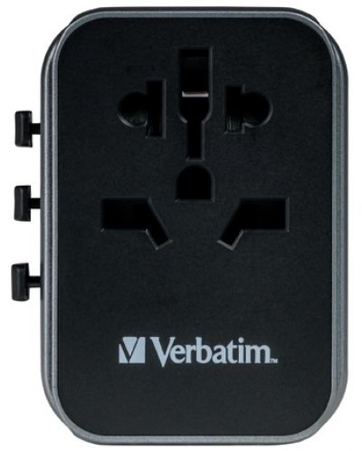 Зарядно устройство Verbatim - UTA-03 Universal Travel Adapter, сиво - 2