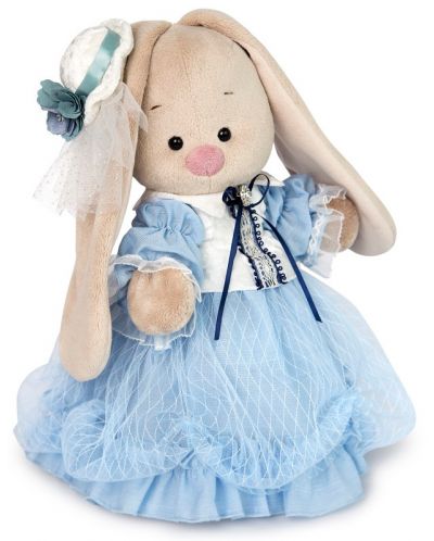 Плюшена играчка Budi Basa - Зайка Ми, в синя рокля, 25 cm - 1