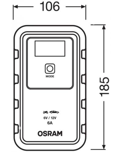 Зарядно за акумулатор Osram - BATTERYcharge, OEBCS906, 6/12V, 3/6A - 9