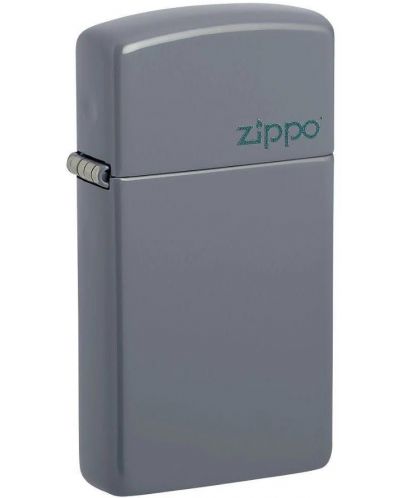 Запалка Zippo - Slim, сива, матирана - 1