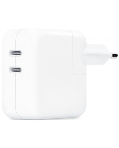 Зарядно устройство Apple - Dual Power Adapter, USB-C, 35W, бяло - 3