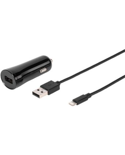 Зарядно за кола Vivanco - 60019, USB-A, 12W, черно - 1