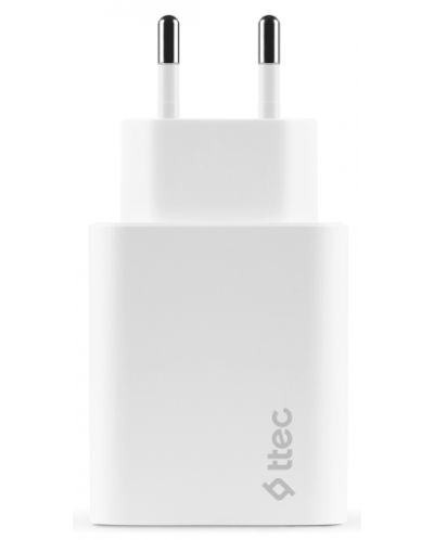 Зарядно устройство ttec - SmartCharger Duo, USB-A/C, 32W, бяло - 2