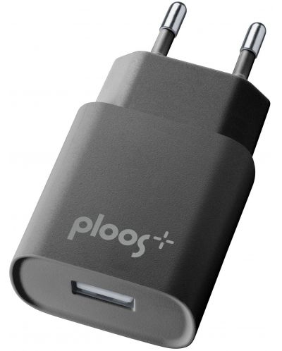 Зарядно устройство Ploos - 6571, USB, 1А, черно - 1