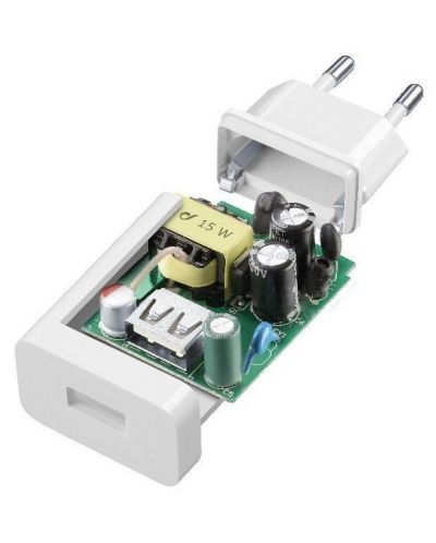 Зарядно устройство Cellularline - 4679, USB-A, 15W, бяло - 3