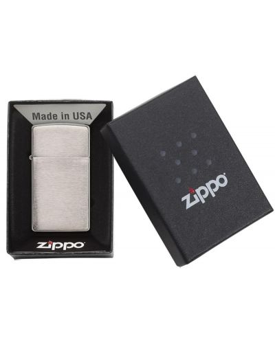 Запалка Zippo - Slim Brushed Chrome, за персонализиране - 8