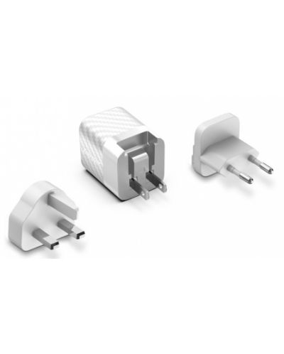 Зарядно устройство Energizer - A20MUWH, USB-C, EU/UK/US, 20W, бяло - 2