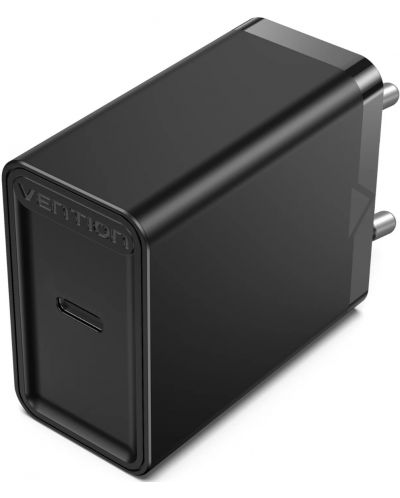 Зарядно устройство Vention - FADB0, USB-C, 20W, черно - 1