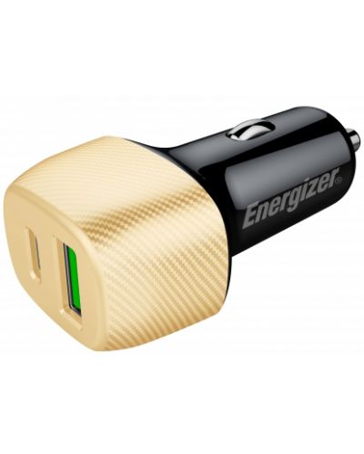 Зарядно за кола Energizer - D38BG, USB-A/C, 38W, златисто - 1