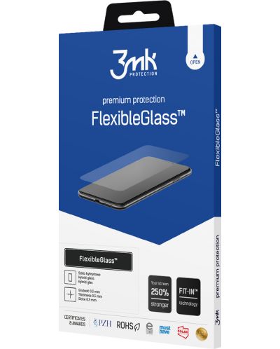 Стъклен протектор 3mk - FlexibleGlass, Xiaomi Redmi Note 9 Pro - 1