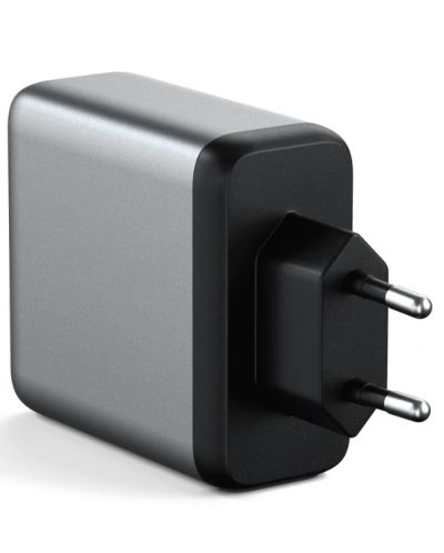 Зарядно устройство Satechi - Gallium Nitride, USB-C, 100W, сиво - 2