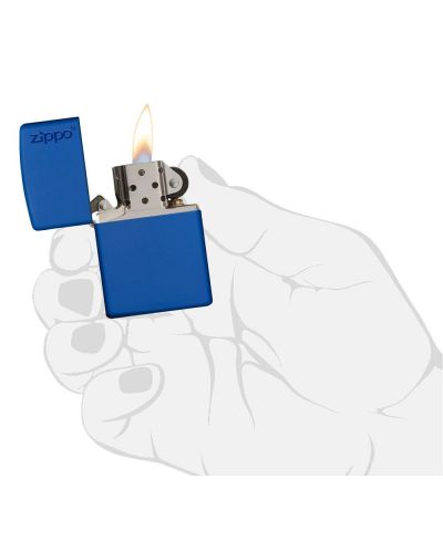 Запалка Zippo - Royal Blue Matte, синя - 4