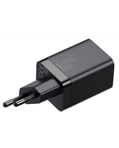 Зарядно устройство Baseus - Super Pro, USB-A/C, 30W, черно - 5