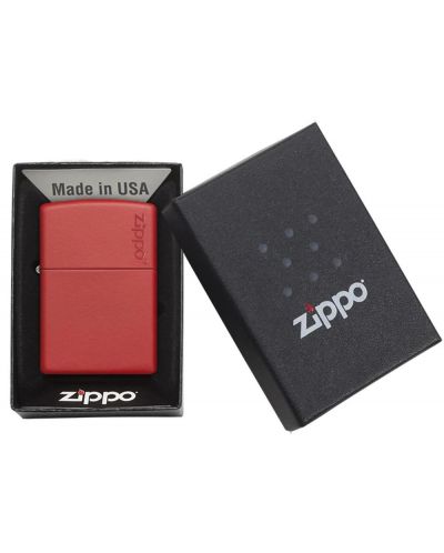 Запалка Zippo - Red Matte, червена - 5