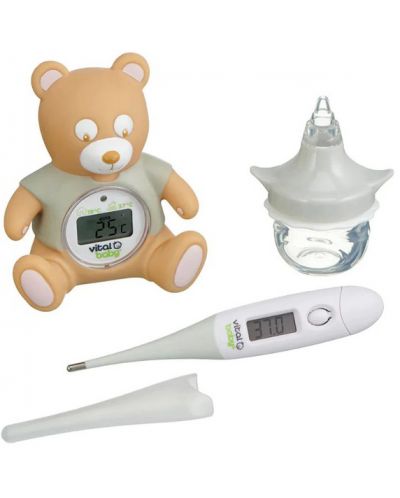 Здравно-хигиенен комплект Vital Baby - 3 в 1, сив - 1