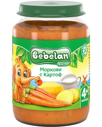 Зеленчуково пюре Bebelan Puree -  Моркови с картофи, 190 g - 1
