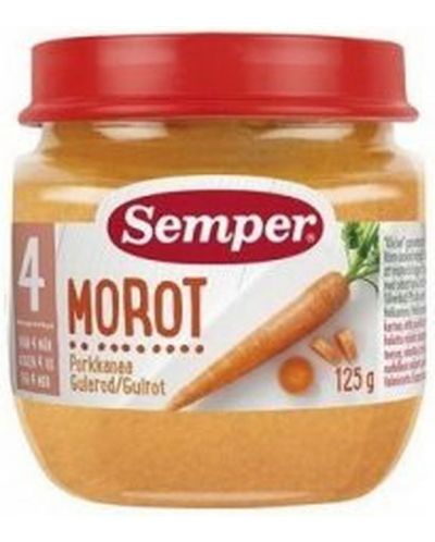 Зеленчуково пюре Semper - Моркови, 125 g - 1