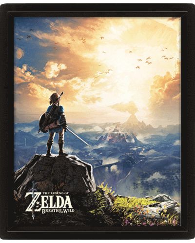 3D плакат с рамка Pyramid - The Legend Of Zelda: Sunset - 1