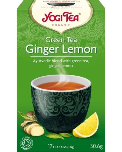 Зелен чай с джинджифил и лимон, 17 пакетчета, Yogi Tea - 1