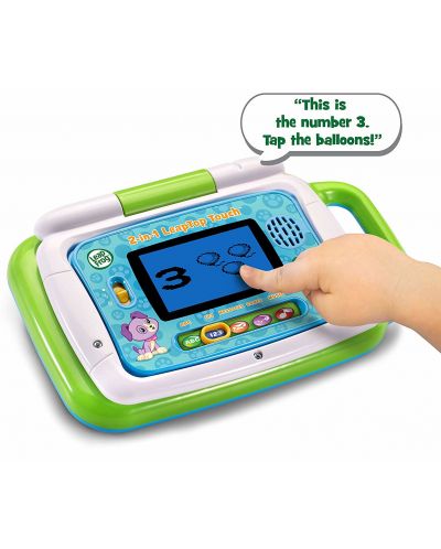 Образователна играчка Vtech - Лаптоп 2 в 1, зелен - 3