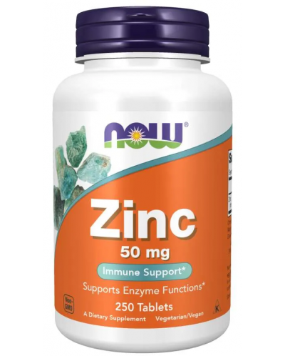 Zinc Gluconate, 50 mg, 250 таблетки, Now - 1