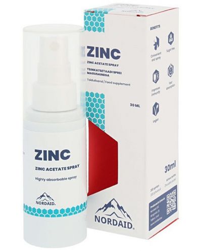 Zinc Спрей за уста, мента, 30 ml, Nordaid	 - 1