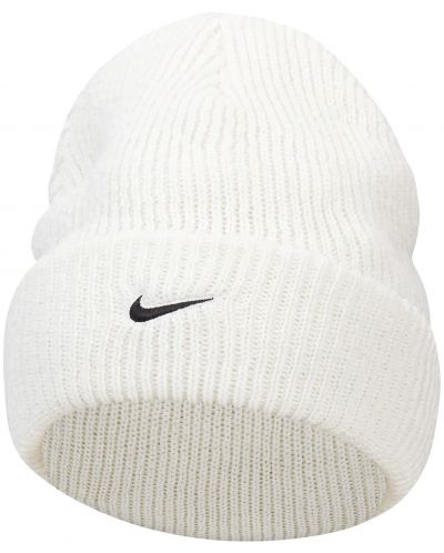 Зимна шапка Nike - Peak Tall Cuff Swoosh, бяла - 1