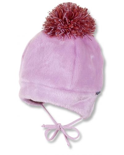 Зимна бебешка шапка с пискюл Sterntaler - 43 cm, 5-6 месеца - 1