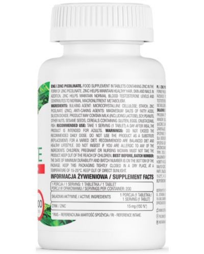 Zinc Picolinate Limited Edition, 15 mg, 200 таблетки, OstroVit - 2