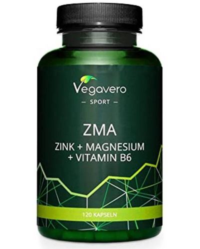 ZMA, Zinc + Magnesium + Vitamin B6, 120 капсули, Vegavero - 1