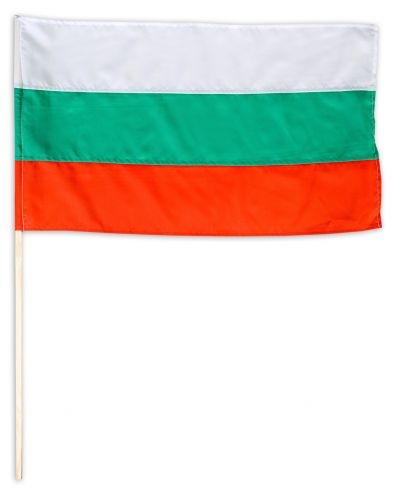 Знаме на България с дървена дръжка - 40 х 66 cm - 2