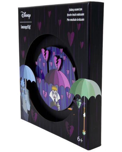 Значка Loungefly Disney: Villains - Curse You Hearts - 4