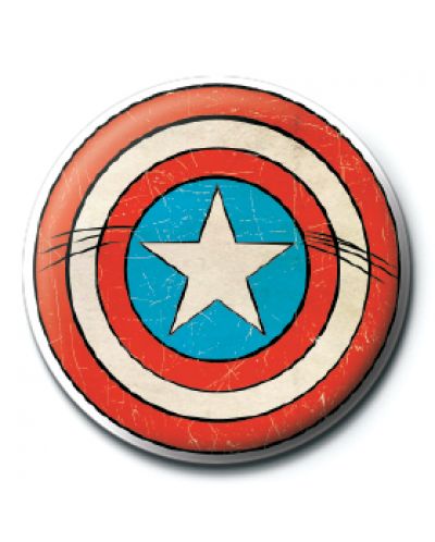 Значка Pyramid - Marvel Retro (Captain America Shield)