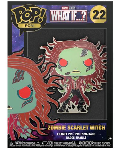 Значка Funko POP! Marvel: What If…? - Zombie Scarlet Witch (Glows in the Dark) #22 - 3