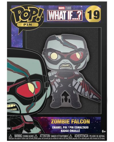 Значка Funko POP! Marvel: What If…? - Zombie Falcon (Glows in the Dark) #19 - 3