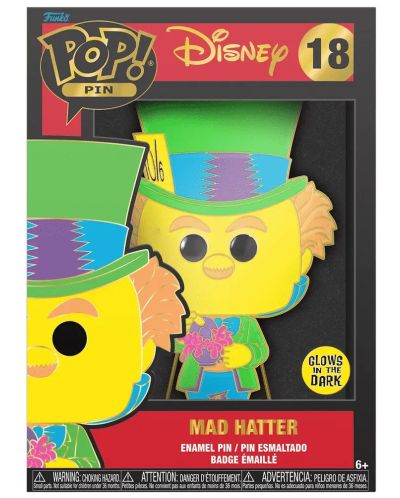 Значка Funko POP! Disney: Alice in Wonderland - Mad Hatter (Glows in the Dark) #18 - 3