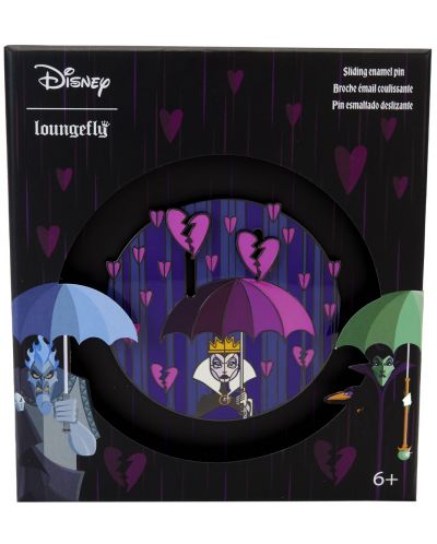 Значка Loungefly Disney: Villains - Curse You Hearts - 1