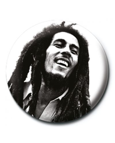 Значка Pyramid Music: Bob Marley - B&W - 1