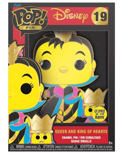 Значка Funko POP! Disney: Alice in Wonderland - Queen and King of Hearts (Glows in the Dark) #19 - 3
