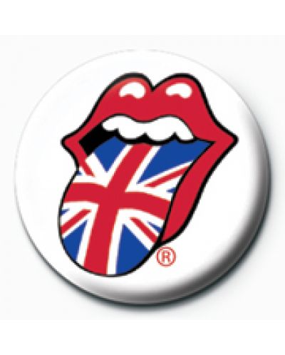 Значка Pyramid Music: Rolling Stones - Lips (Union Jack)