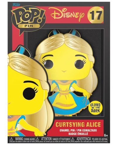 Значка Funko POP! Disney: Alice in Wonderland - Curtsying Alice (Glows in the Dark) #17 - 3
