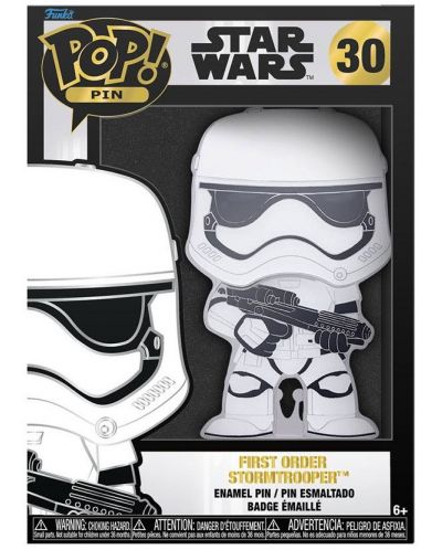 Значка Funko POP! Movies: Star Wars - First Order Stormtrooper (Glows in the Dark) #30 - 3