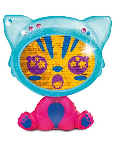 Детска играчка Zequins - Коте, с личице от пайети, Серия 3 - 3
