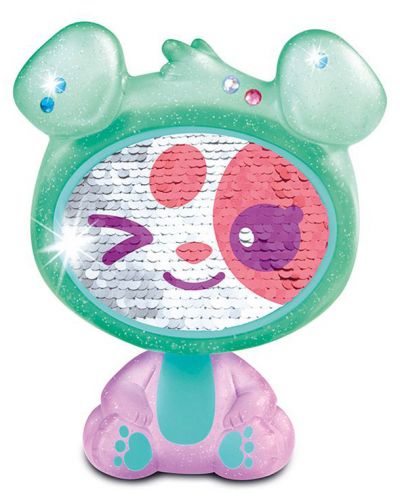 Детска играчка Zequins - Зайче, с личице от пайети, Серия 3 - 1